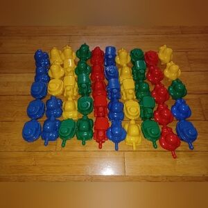 Colorful Kids Toy Vehicles Set - Red, Blue, Yellow, Green